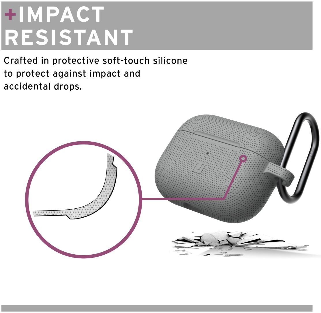 U by Urban Armor Gear Apple AirPods Siliconen Hoesje Grijs afbeelding 8
