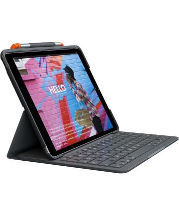 Logitech Slim Folio Apple iPad 10.2 Hoes met QWERTY Toetsenbord Zwart Hoesjes