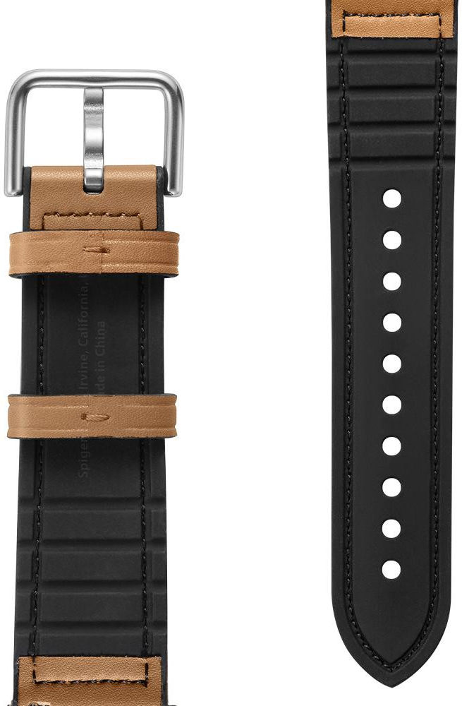 Spigen Retro Fit Universeel Smartwatch 22MM Bandje Kunst Leer Bruin afbeelding 5