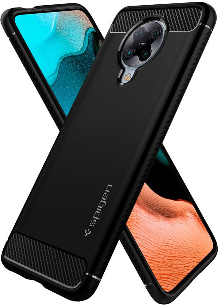 Spigen Rugged Armor Back Cover Xiaomi Poco F2 Pro Hoesje Zwart afbeelding 2