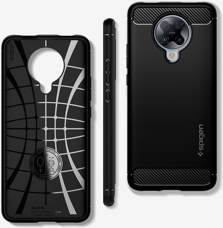 Spigen Rugged Armor Back Cover Xiaomi Poco F2 Pro Hoesje Zwart afbeelding 3
