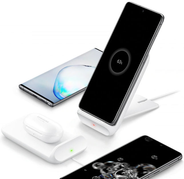 Originele Samsung Universele Houder met Draadloos Opladen 9W Wit afbeelding 3