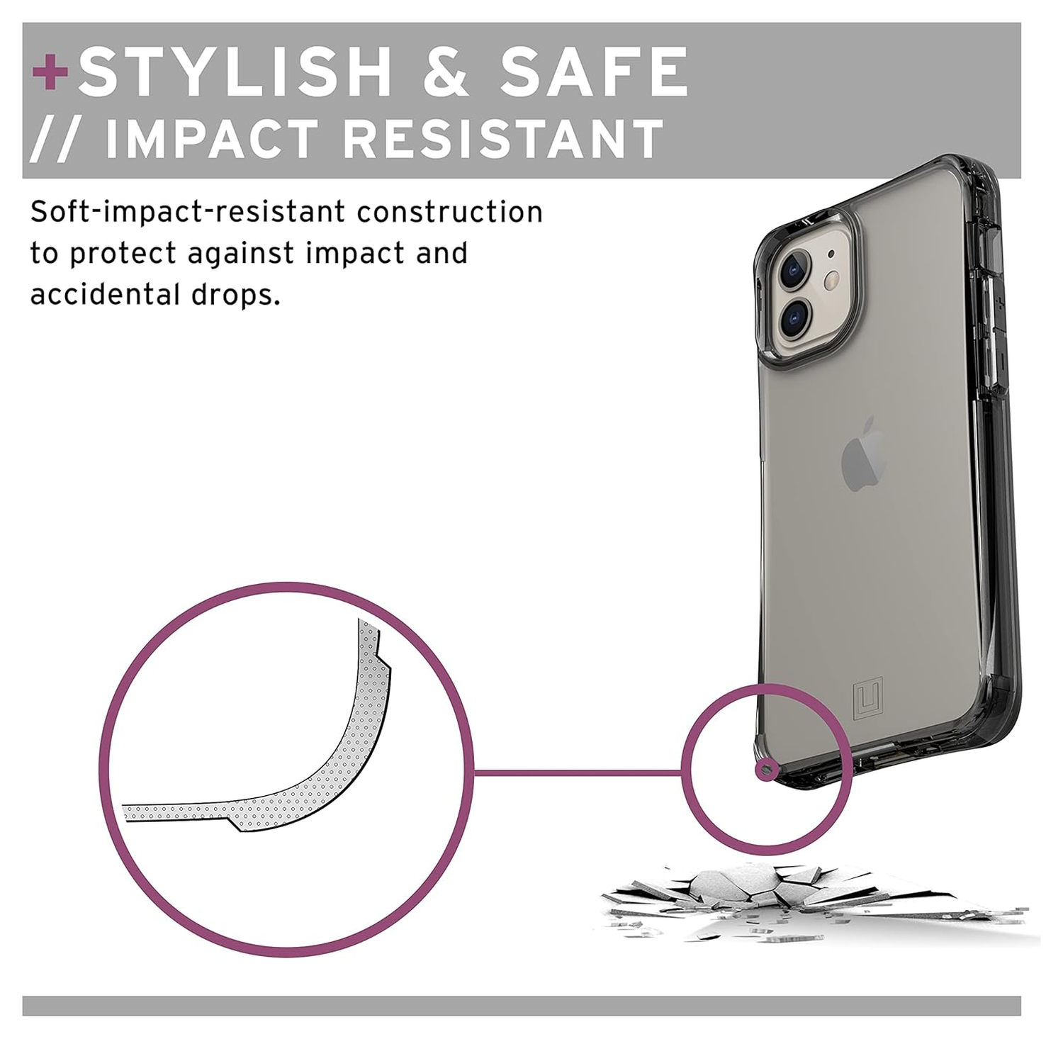 Urban Armor Gear U Plyo Apple iPhone 12 Mini Hoesje Ice afbeelding 4