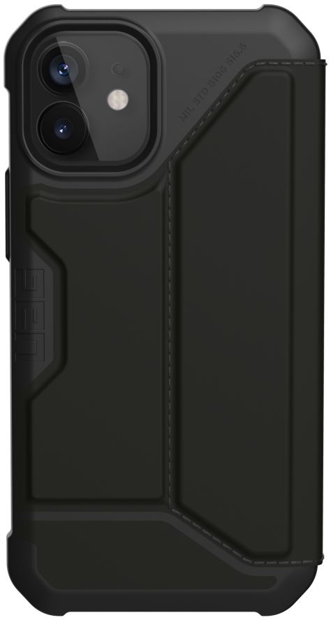 Urban Armor Gear Metropolis iPhone 12 Mini Hoesje PU Leer Zwart afbeelding 1