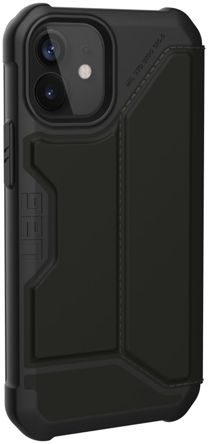 Urban Armor Gear Metropolis iPhone 12 Mini Hoesje PU Leer Zwart afbeelding 5