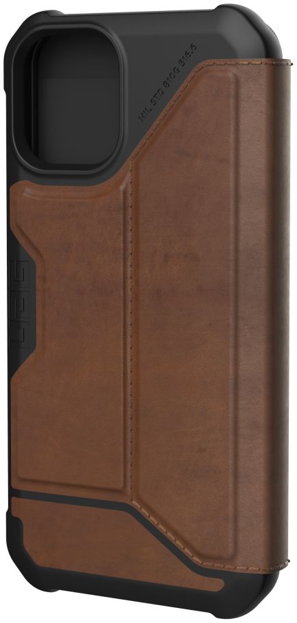 Urban Armor Gear Metropolis iPhone 12 Mini Hoesje Echt Leer Bruin afbeelding 10