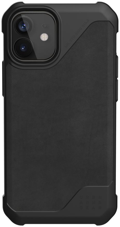 Urban Armor Gear Metropolis LT Apple iPhone 12 Mini Hoesje Leer Zwart afbeelding 1