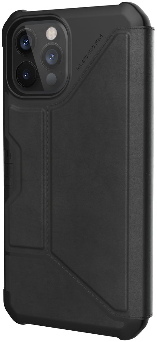 Urban Armor Gear Metropolis iPhone 12 Pro Max Hoesje Echt Leer Zwart afbeelding 7