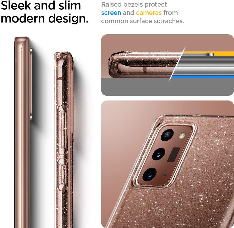 Spigen Liquid Air Hoesje Samsung Galaxy Note 20 Glitter afbeelding 5