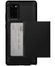 Spigen Slim Armor Card Holder Case Samsung Galaxy Note 20 Hoesje Zwart
