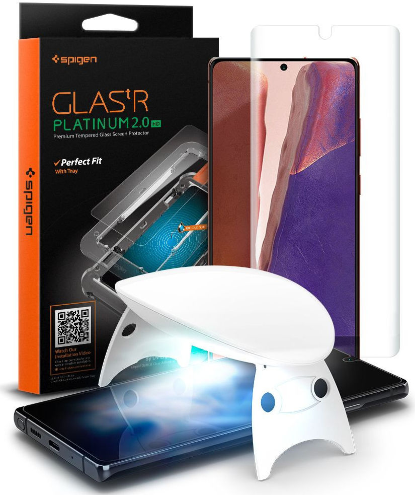 Spigen Glas tR Platinum Samsung Galaxy Note 20 Tempered Glass afbeelding 1