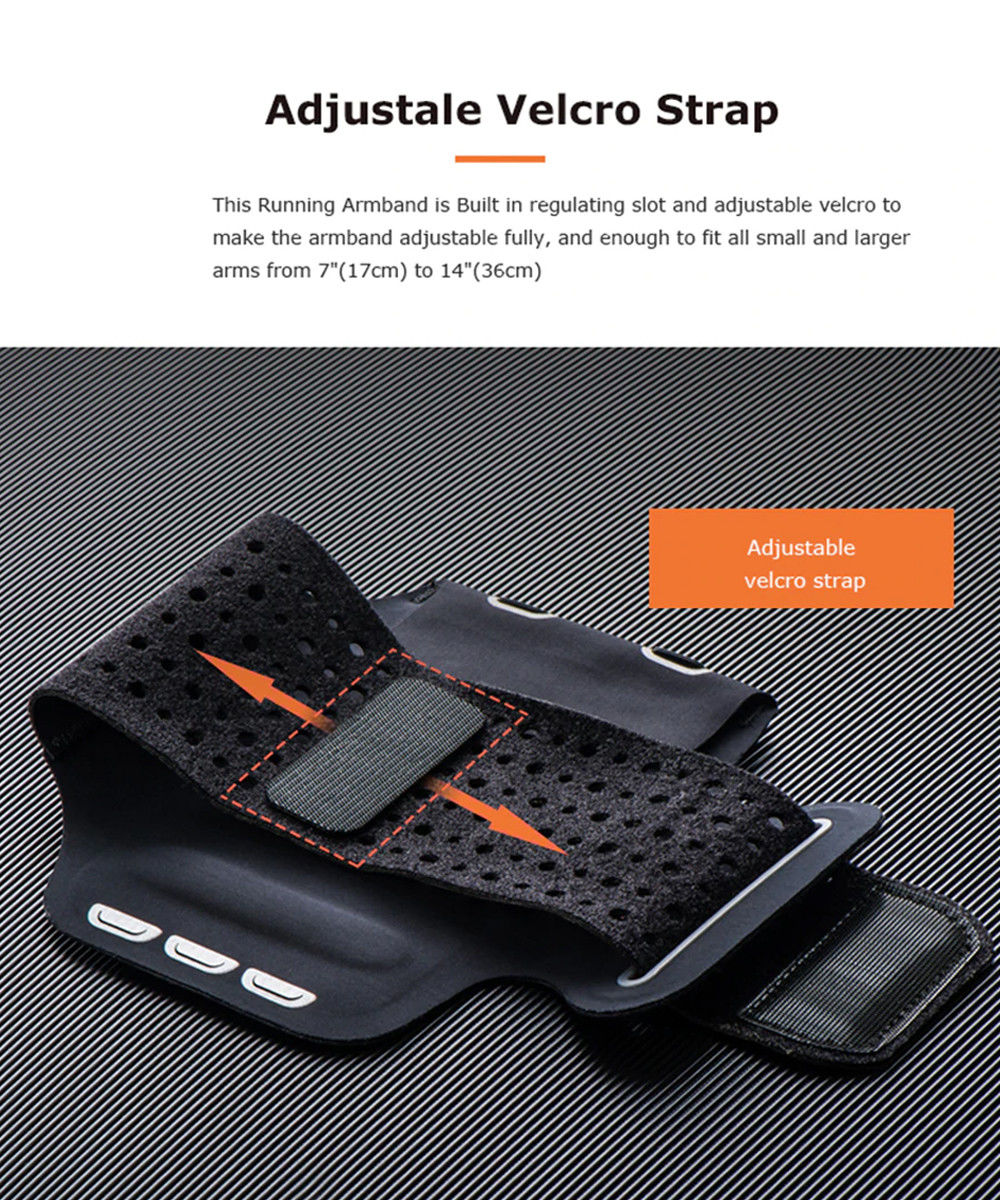 Aonijie Hardloop Armband en Sporthoesje voor Telefoons Middel Blauw afbeelding 9