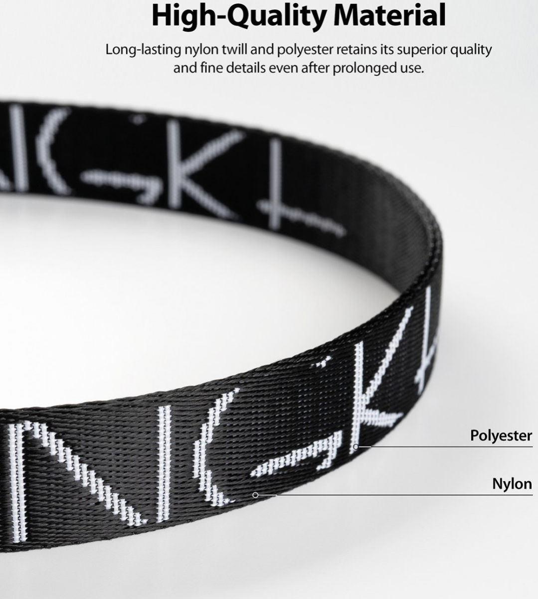 Ringke Hand Polsband Letters Zwart afbeelding 5