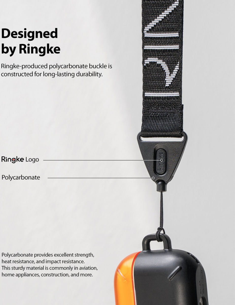 Ringke Hand Polsband Letters Zwart afbeelding 7