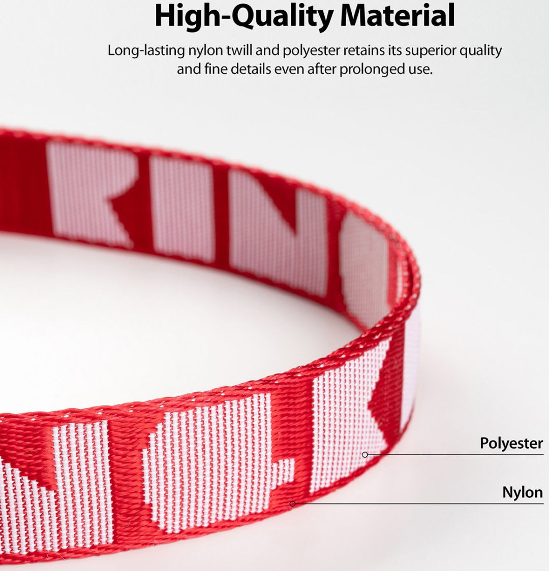 Ringke Hand Polsband Letters Rood afbeelding 5