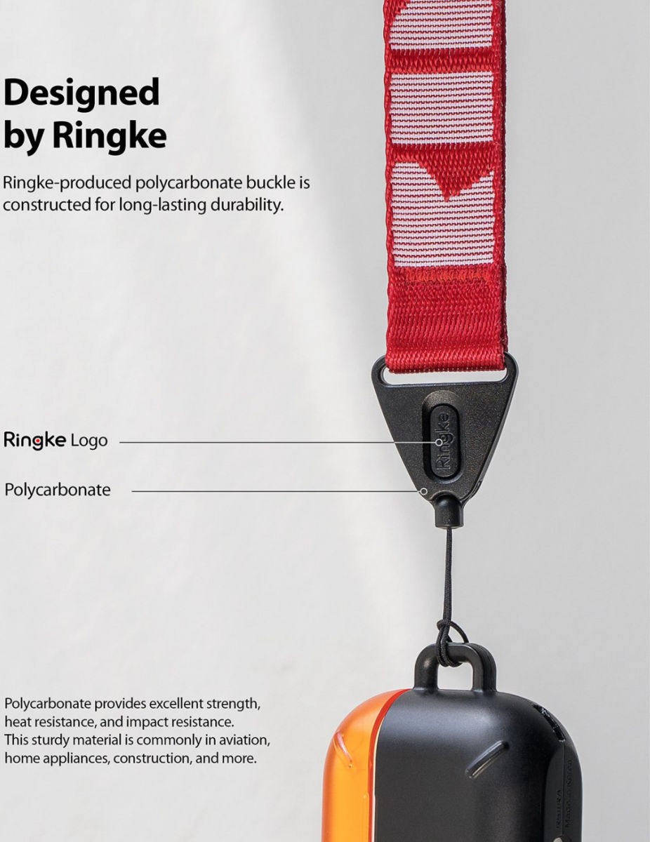 Ringke Hand Polsband Letters Rood afbeelding 7