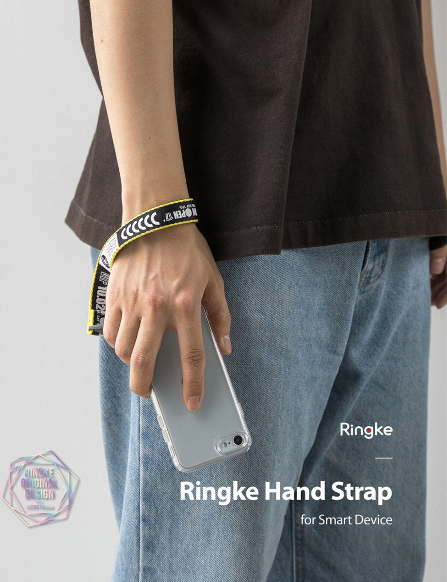 Ringke Hand Polsband Letters Geel/Zwart afbeelding 2
