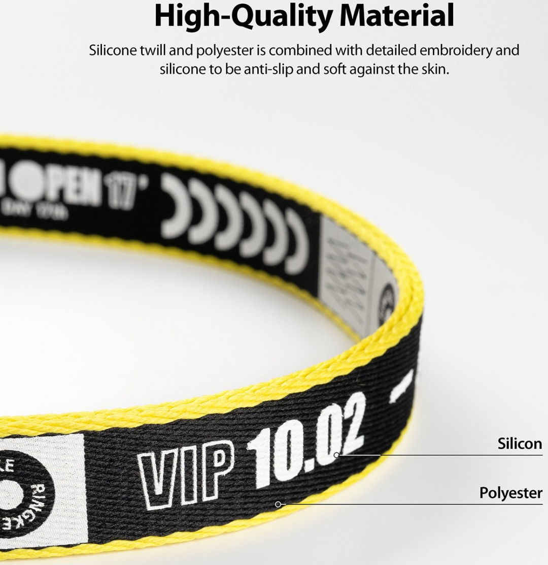 Ringke Hand Polsband Letters Geel/Zwart afbeelding 5