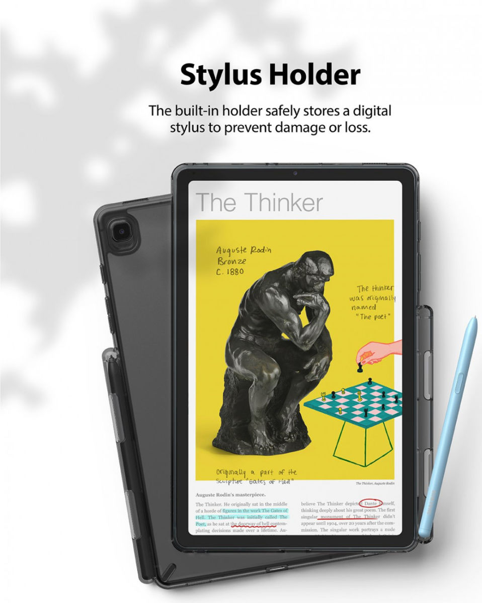 Ringke Fusion Samsung Tab S6 Lite Hoesje Back Cover Transparant Zwart afbeelding 7