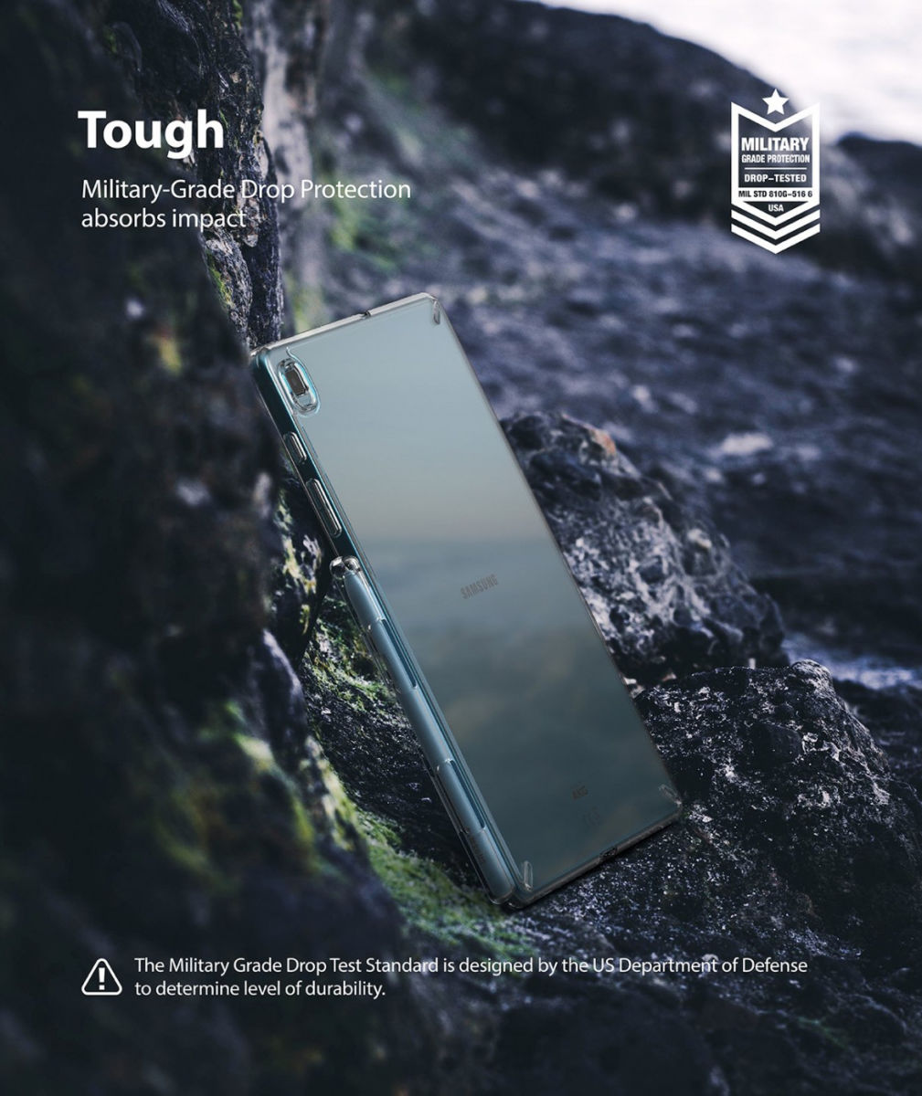 Ringke Fusion Samsung Tab S6 Lite Hoesje Back Cover Transparant Zwart afbeelding 8