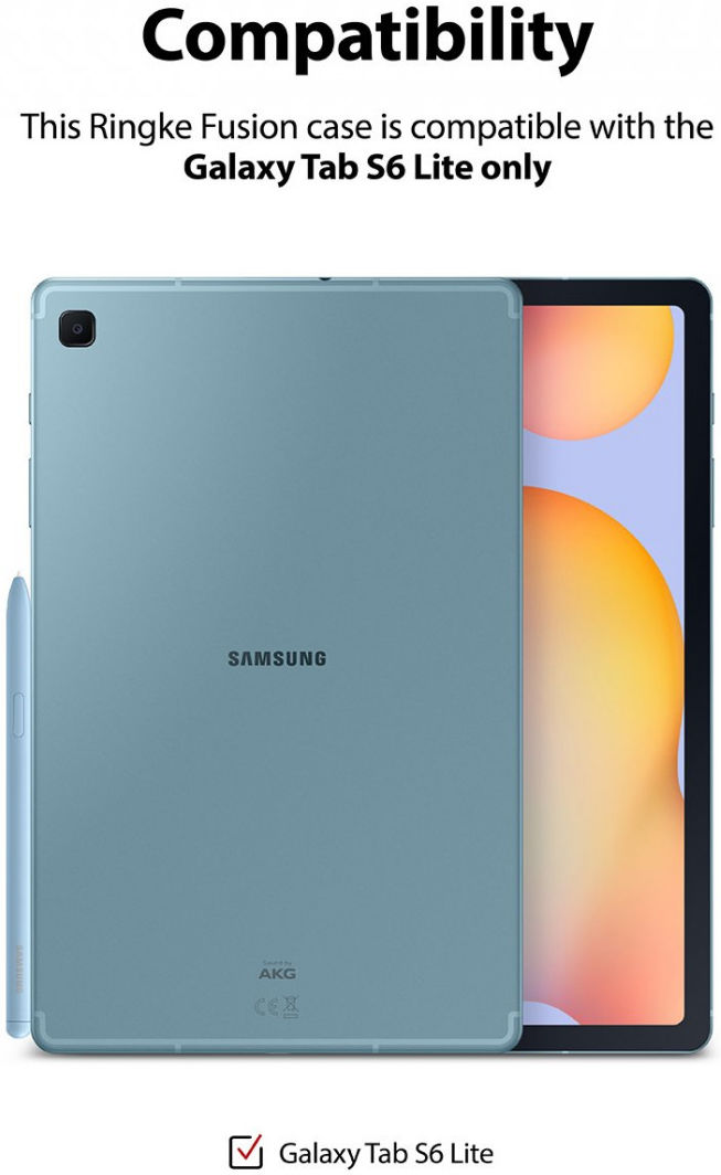 Ringke Fusion Samsung Tab S6 Lite Hoesje Back Cover Transparant Zwart afbeelding 9