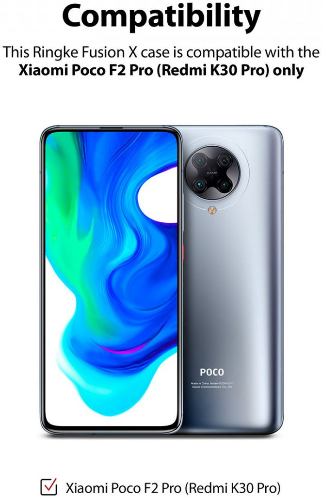 Ringke Fusion X Xiaomi Poco F2 Pro Hoesje Zwart afbeelding 7