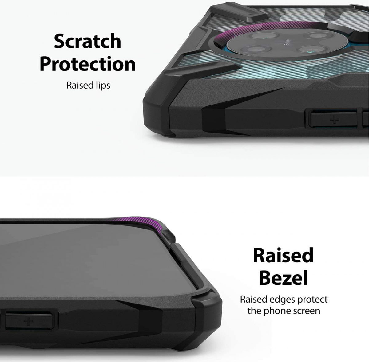 Ringke Fusion X Xiaomi Poco F2 Pro Hoesje Camo Zwart afbeelding 4