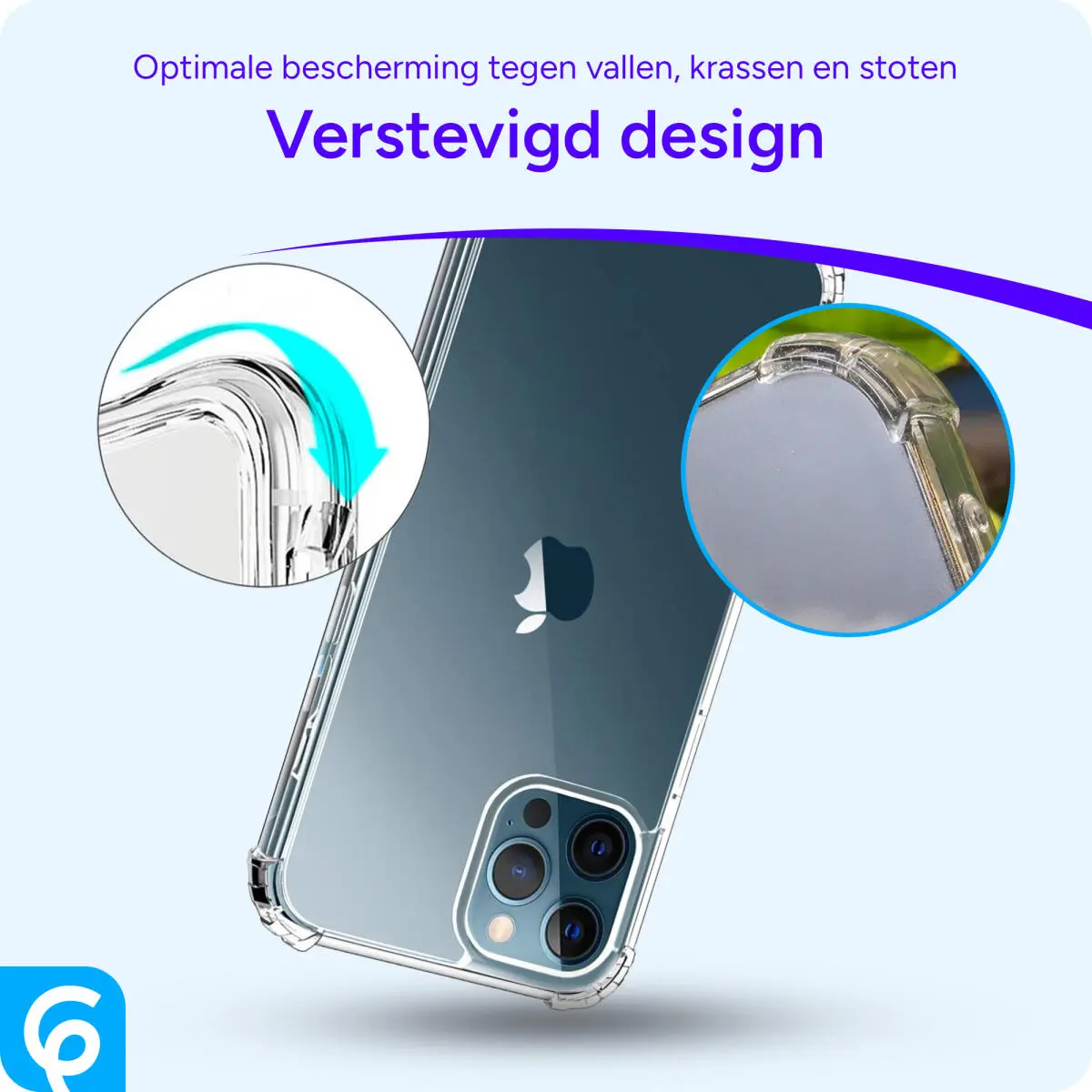 Apple iPhone 12 Hoesje Schokbestendig en Dun TPU Transparant afbeelding 2