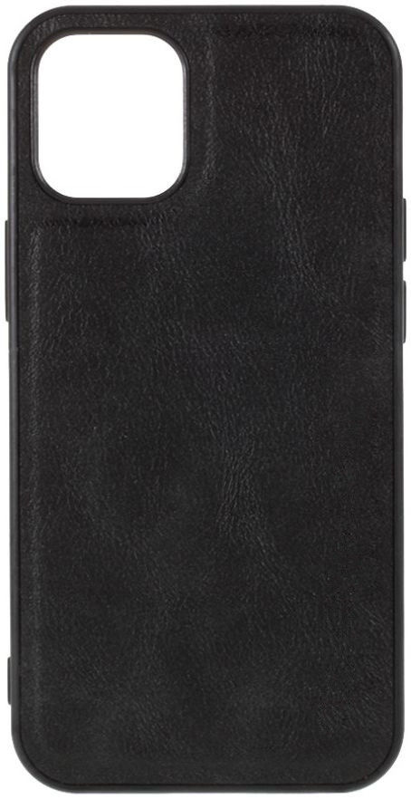 Apple iPhone 12 Mini Hoesje Kunstlederen Back Cover Zwart afbeelding 7