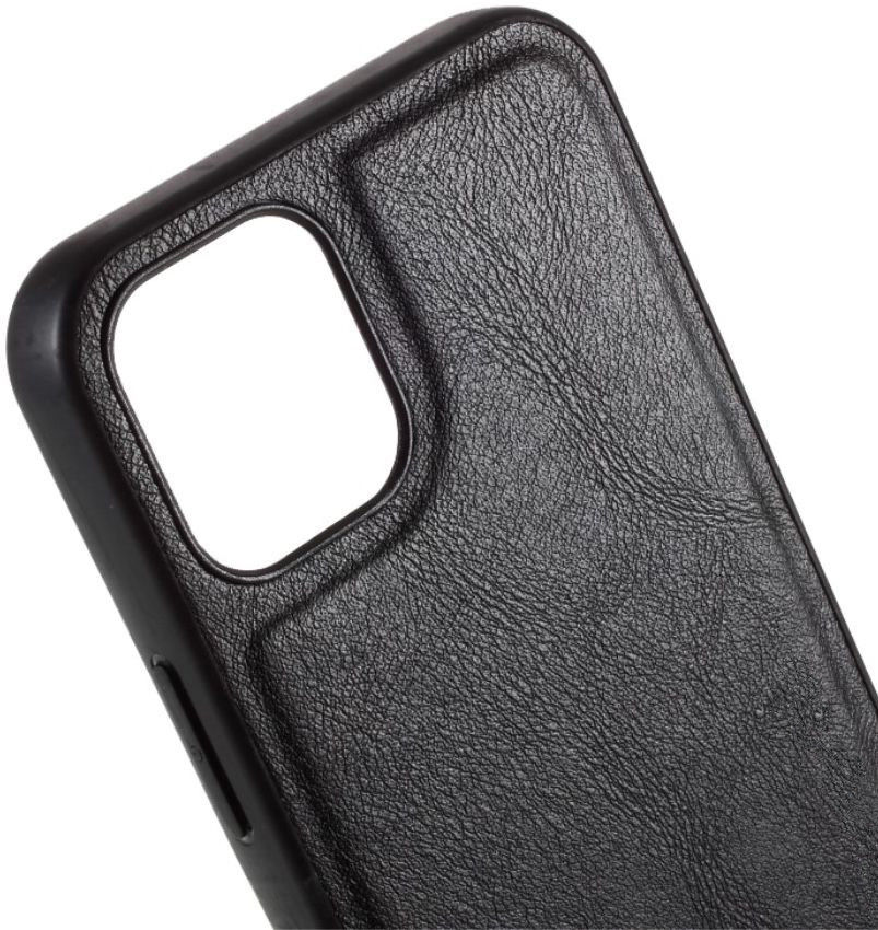 Apple iPhone 12 Mini Hoesje Kunstlederen Back Cover Zwart afbeelding 9