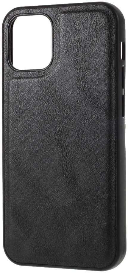 Apple iPhone 12 Mini Hoesje Kunstlederen Back Cover Zwart afbeelding 6
