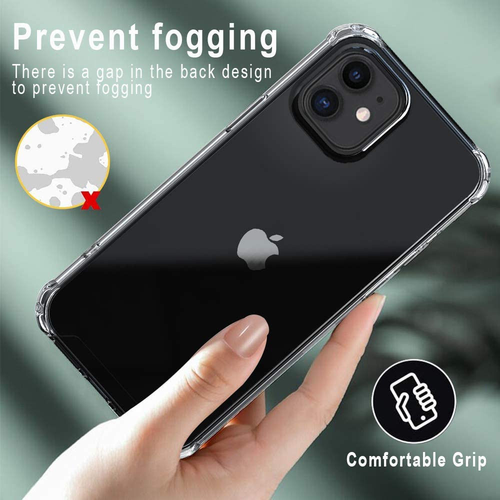 Apple iPhone 12 Mini Rugged Transparante TPU Back Cover Hoesje afbeelding 6