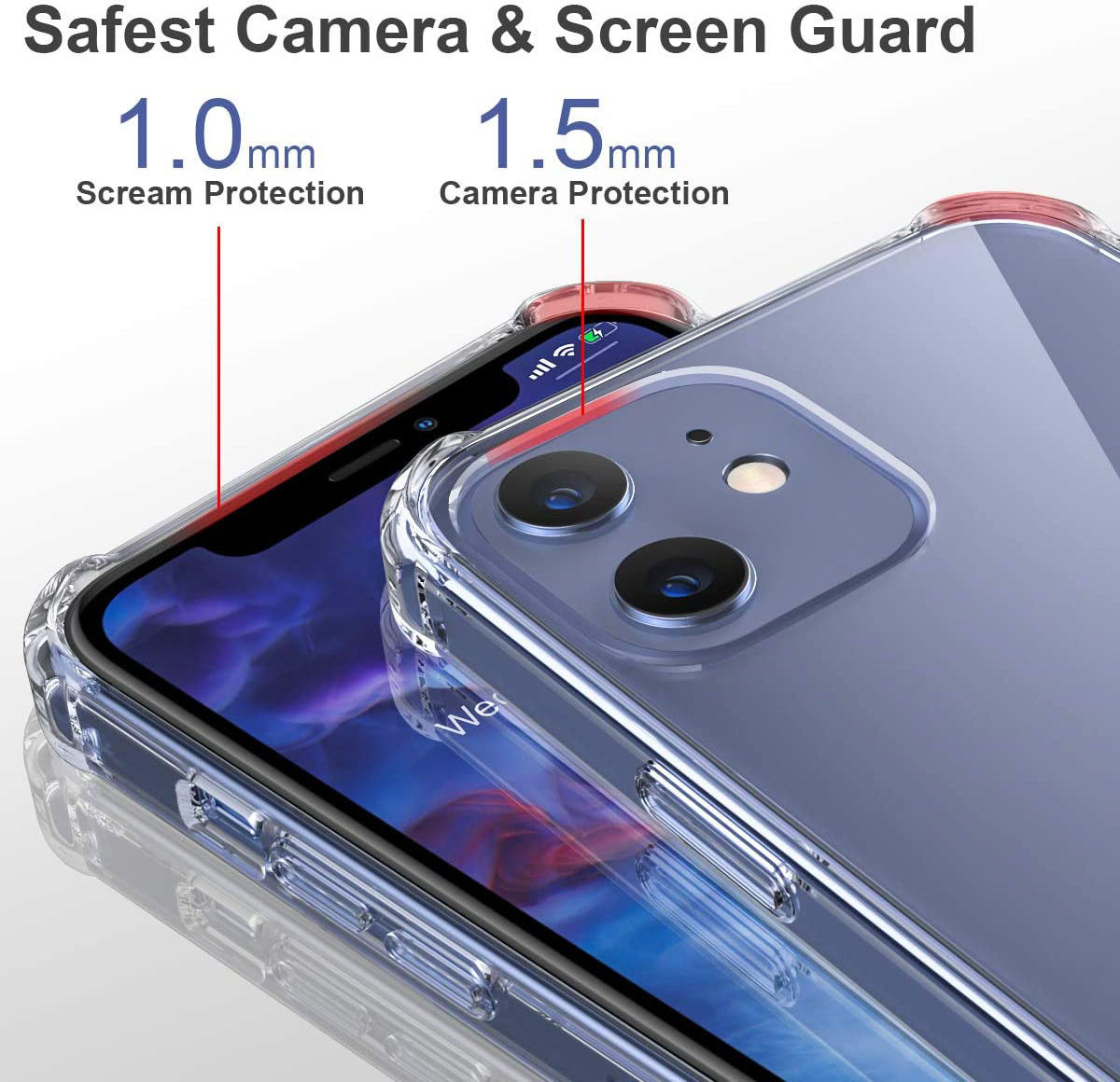 Apple iPhone 12 / 12 Pro Rugged Transparante TPU Back Cover Hoesje afbeelding 5