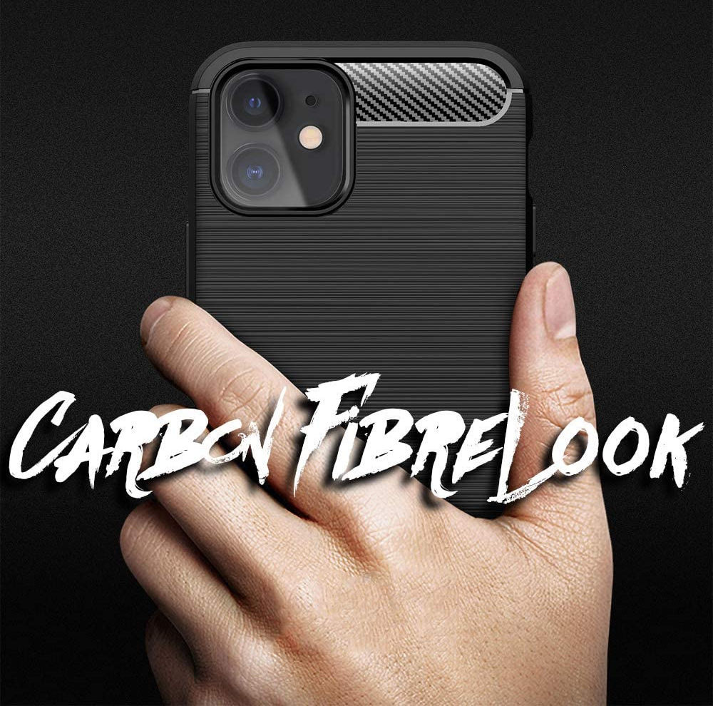 Apple iPhone 12 Mini Hoesje Geborsteld TPU Flexibele Back Cover Zwart afbeelding 7