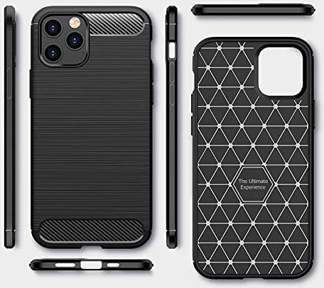 Apple iPhone 12 Hoesje Geborsteld TPU Flexibel Zwart afbeelding 6