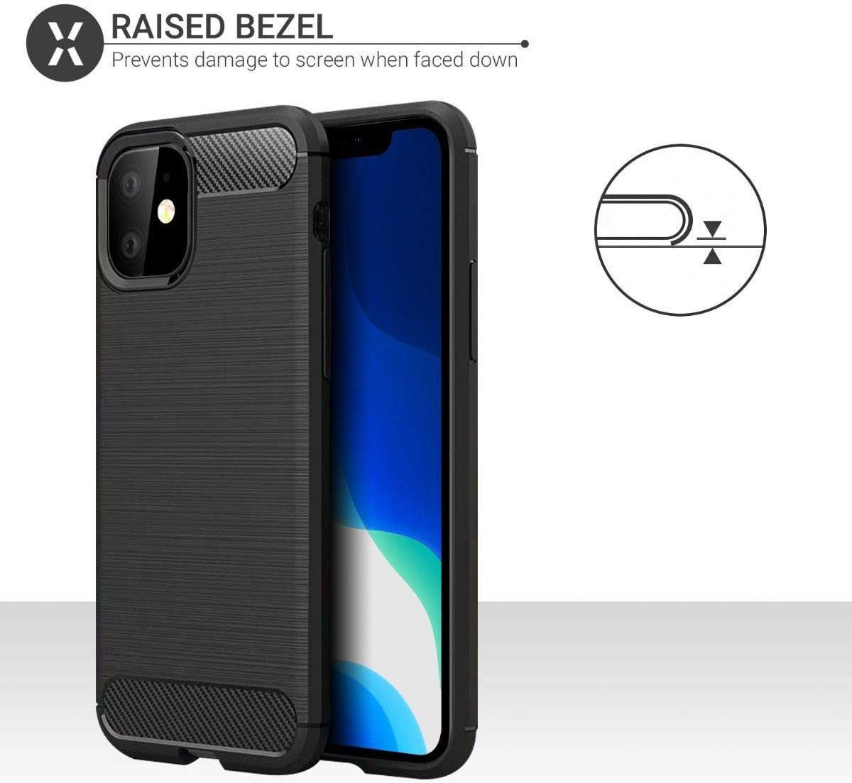 Apple iPhone 12 Pro Max Hoesje Geborsteld TPU Flexibel Zwart afbeelding 4
