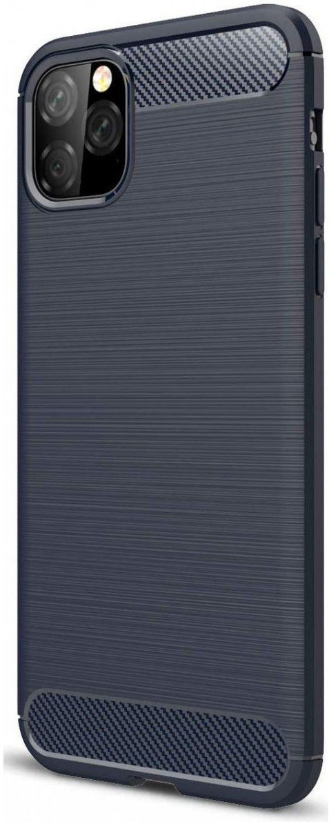 Apple iPhone 12 Pro Max Hoesje Geborsteld TPU Flexibel Blauw afbeelding 3