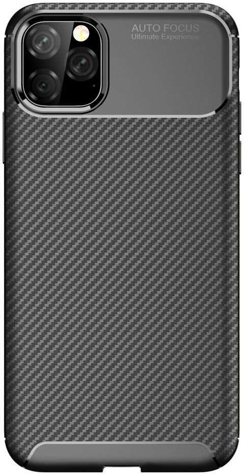 Apple iPhone 12 Mini Hoesje Siliconen Carbon Back Cover Zwart afbeelding 5