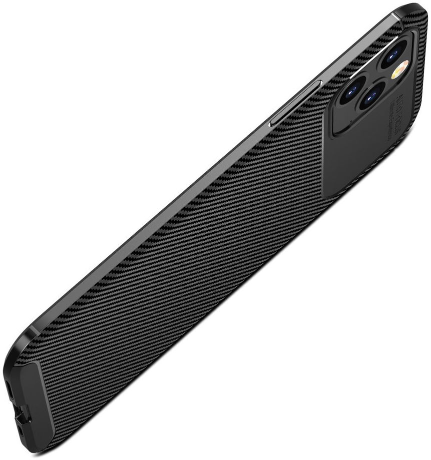 Apple iPhone 12 Pro Max Hoesje Siliconen Carbon Back Cover Zwart afbeelding 12