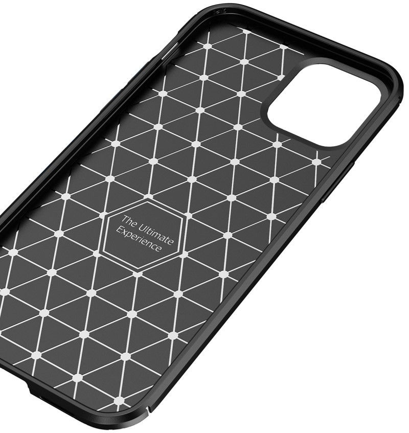 Apple iPhone 12 Pro Max Hoesje Siliconen Carbon Back Cover Zwart afbeelding 13