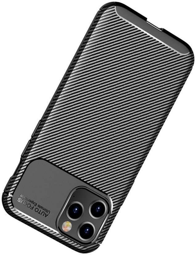 Apple iPhone 12 Pro Max Hoesje Siliconen Carbon Back Cover Zwart afbeelding 14