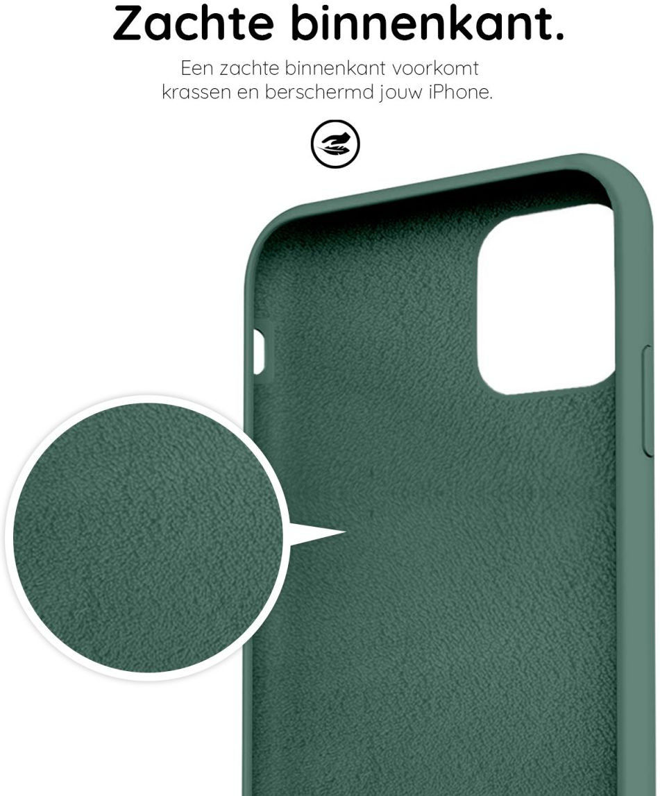 HappyCase Apple iPhone 12 Mini Hoesje Siliconen Back Cover Groen afbeelding 7