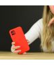 HappyCase Apple iPhone 12 Hoesje Siliconen Back Cover Rood