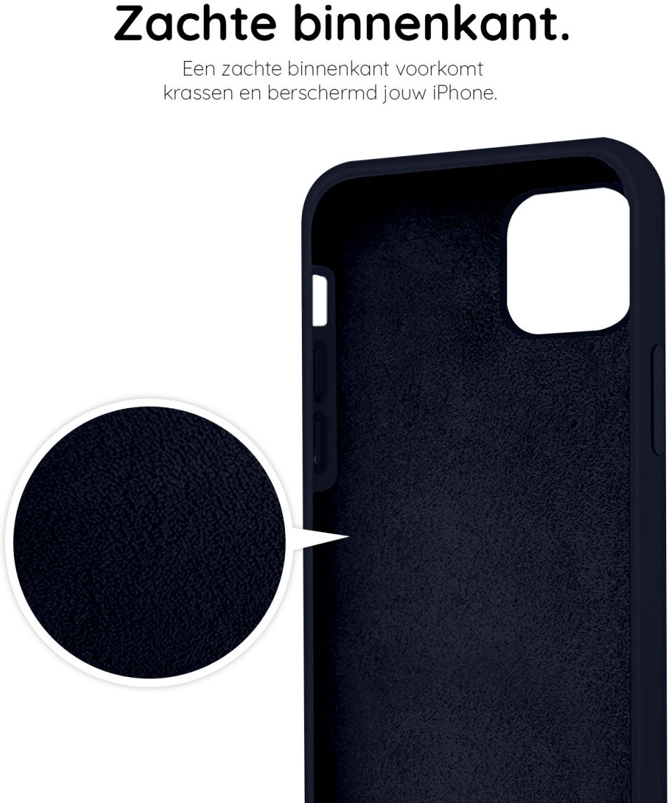 HappyCase Apple iPhone 12 Hoesje Siliconen Back Cover Blauw afbeelding 6