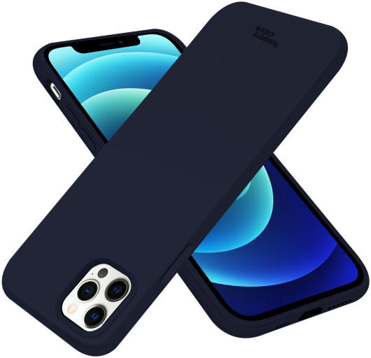 HappyCase Apple iPhone 12 Hoesje Siliconen Back Cover Blauw afbeelding 2