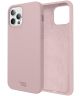 HappyCase Apple iPhone 12 Hoesje Siliconen Back Cover Roze