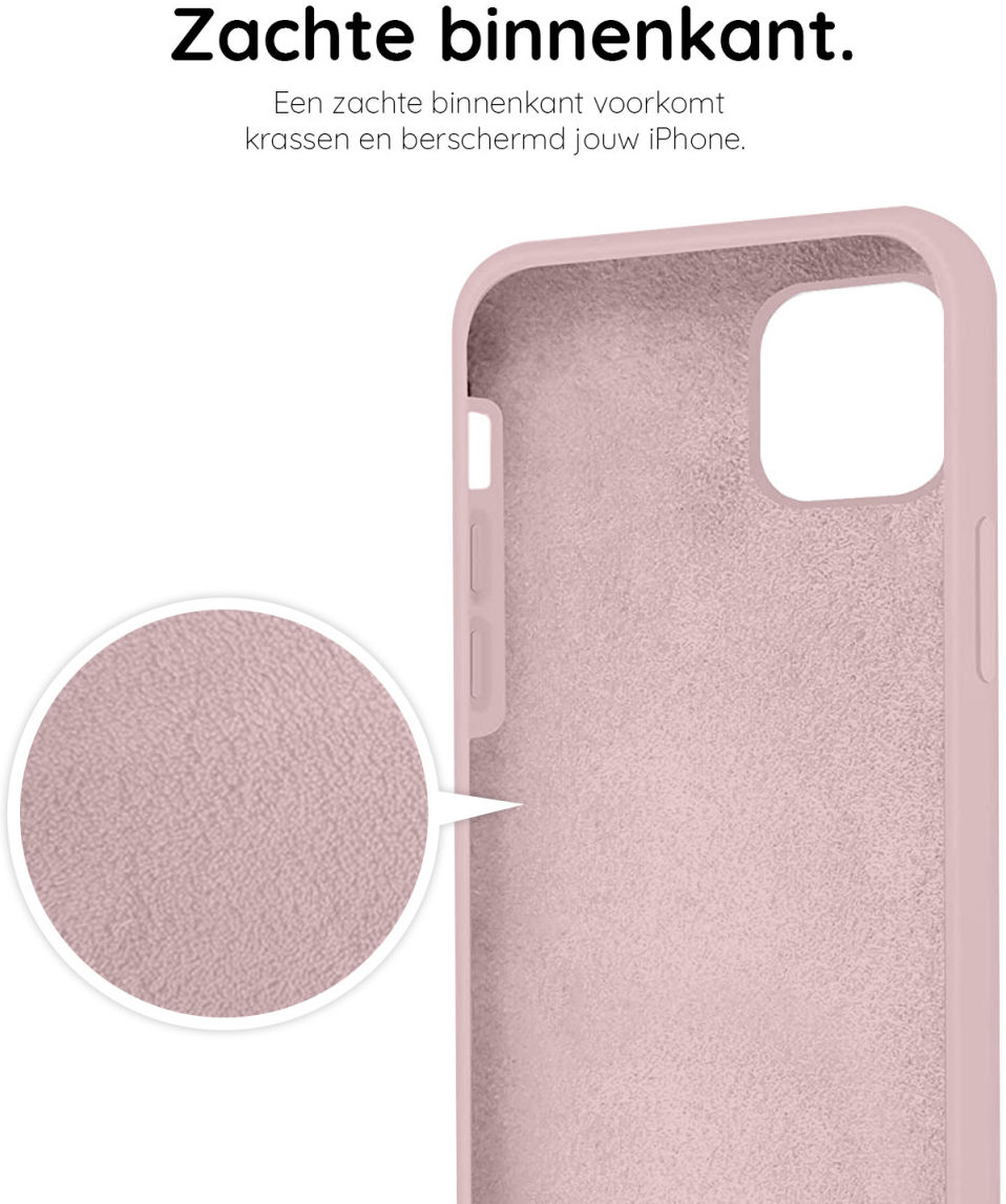HappyCase Apple iPhone 12 Hoesje Siliconen Back Cover Roze afbeelding 10