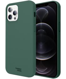 HappyCase Apple iPhone 12 Pro Max Hoesje Siliconen Back Cover Groen