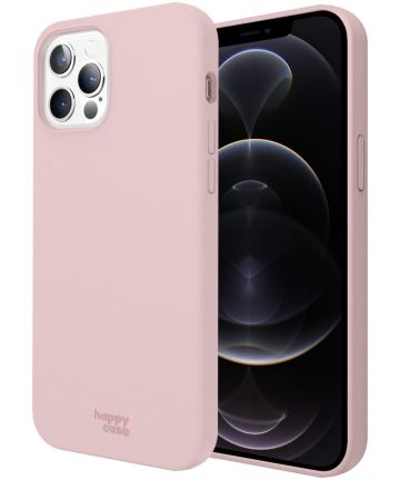 HappyCase Apple iPhone 12 Pro Max Hoesje Siliconen Back Cover Roze Hoesjes