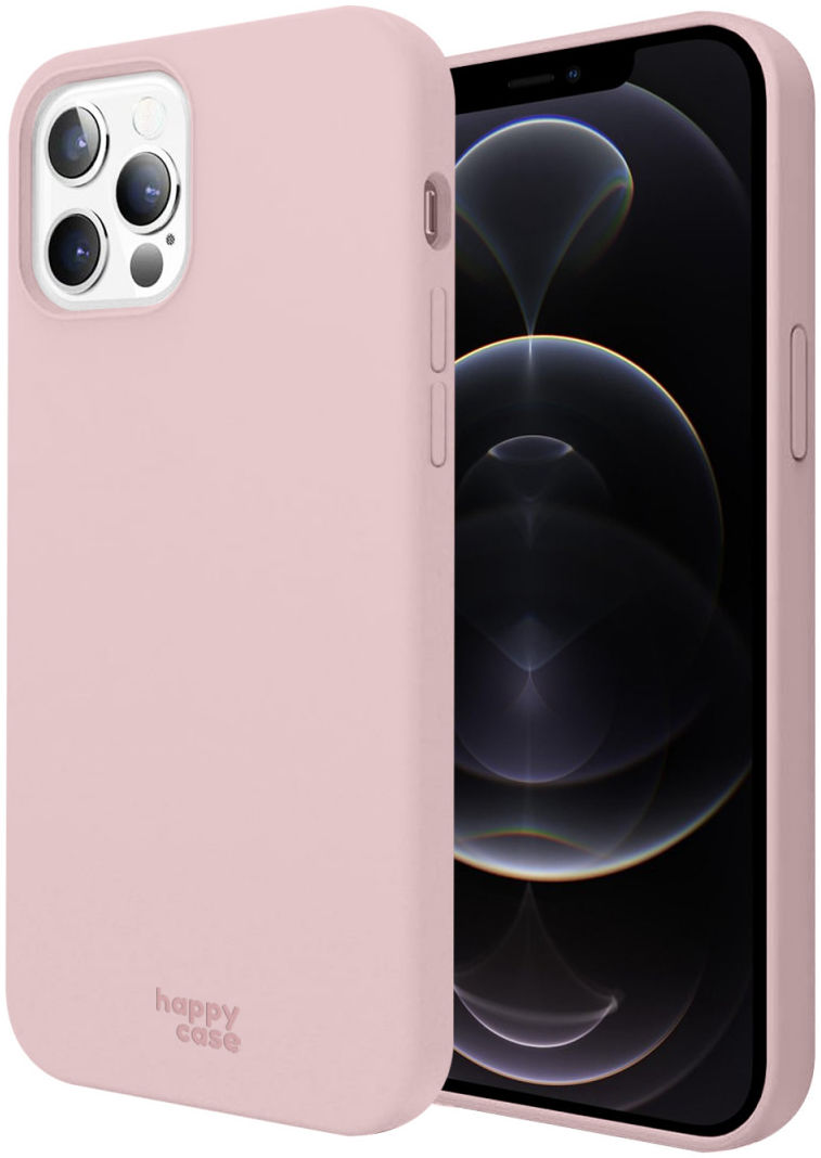 HappyCase Apple iPhone 12 Pro Max Hoesje Siliconen Back Cover Roze afbeelding 1